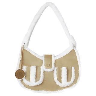 Kirsh BEARPAW Collaboration Polyester Hobo Bag, Handbag, Shoulder Bag Regular Women's Camel