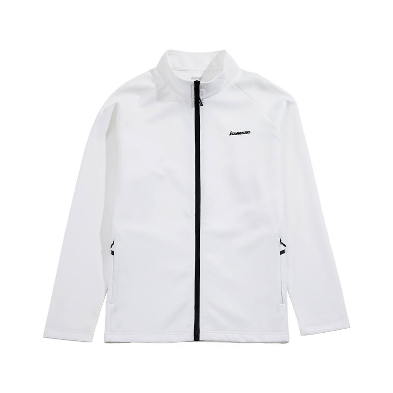 Kawasaki Zip Closure Coat Jacket Unisex White