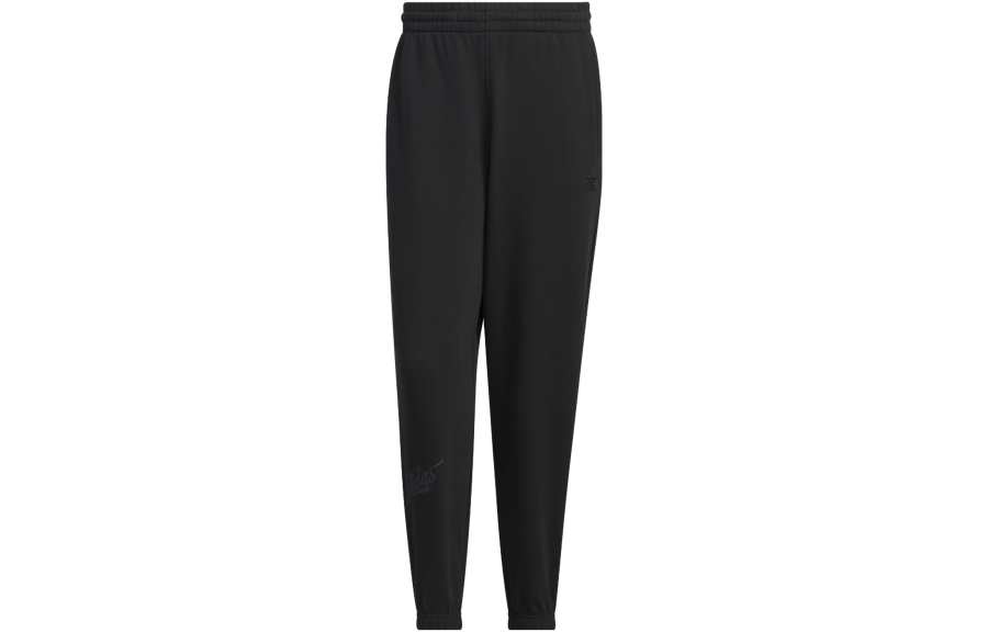 Adidas Originals Knitted Sweatpants Men's Black Moderate Cuffed Pants