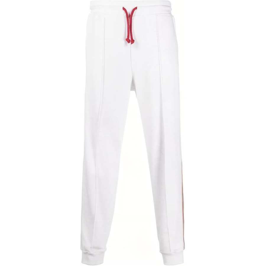 Brunello Cucinelli 【Previous Season】striped-trim cotton track pants