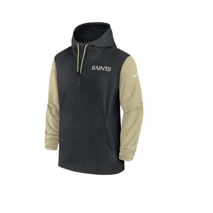 Nike Nike New Orleans Saints Sideline Pre-Game Player Men's Nike Nfl 1/2-Zip Hooded Jacket