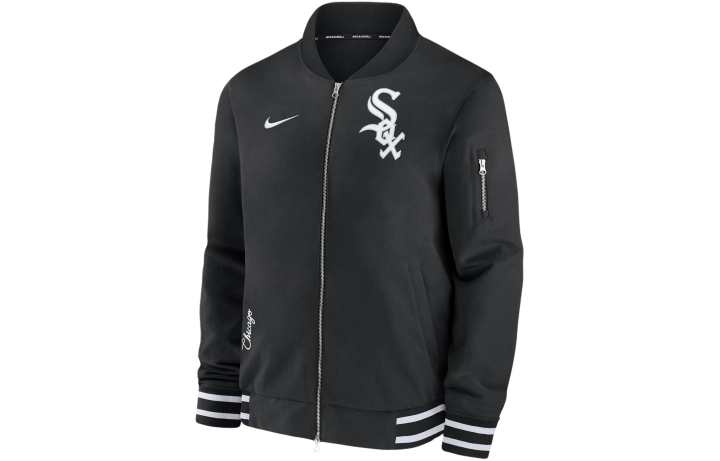 Nike Nike Chicago White Sox Authentic Collection Dugout Men's Nike Mlb Full-Zip Bomber Jacket