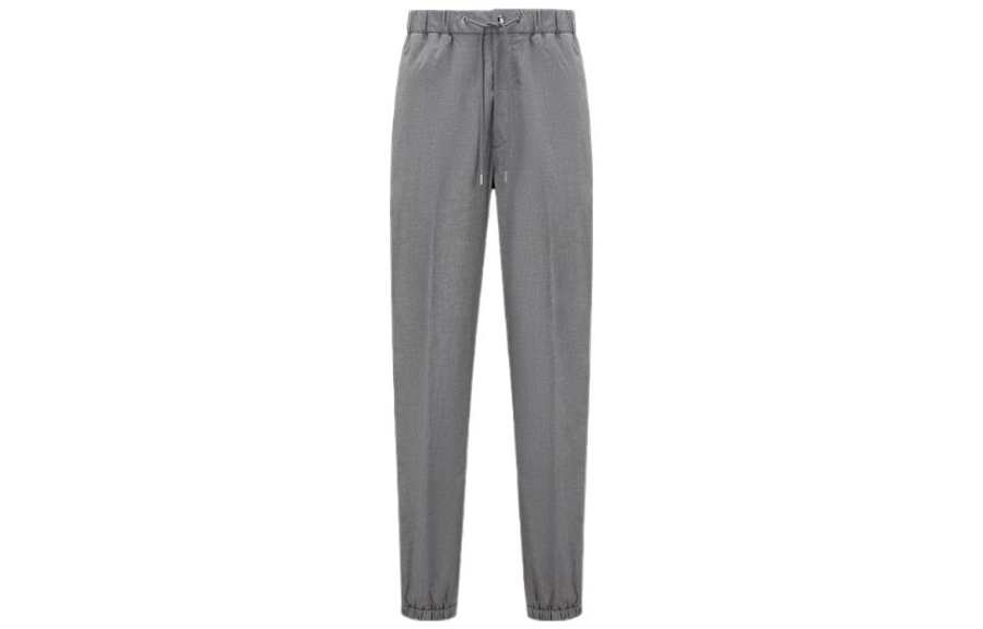 Moncler Casual Pants Men's Gray Moderate Cuffed Pants