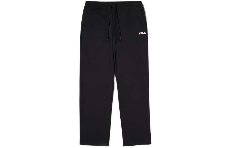 FILA Knitted Sweatpants Men's Black Moderate Straight Fit Pants