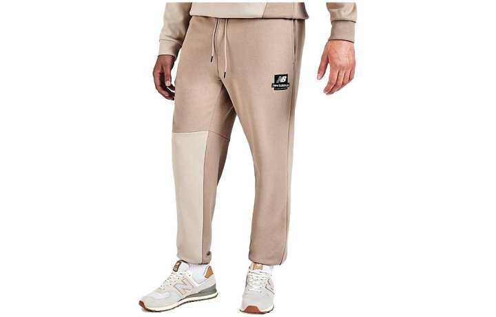 New Balance New Balance Knitted Sweatpants Men's Khaki Moderate Cuffed Pants