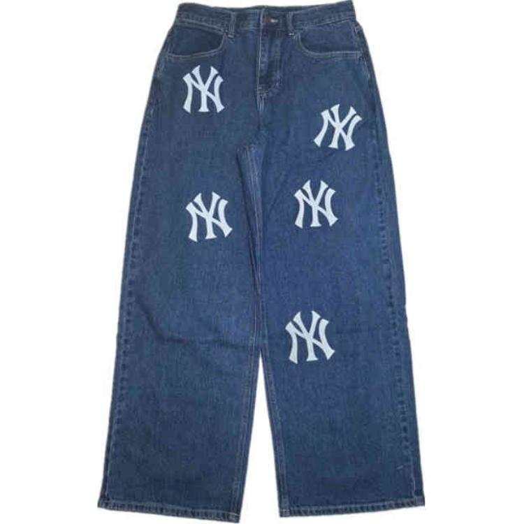MLB MLB Jeans Unisex Blue Moderate Straight Fit Pants