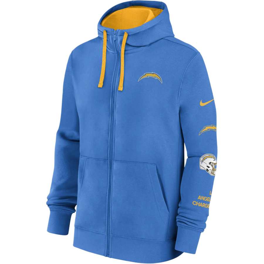 Nike Nike Los Angeles Chargers Club Men's Nike Nfl Full Zip Hoodie