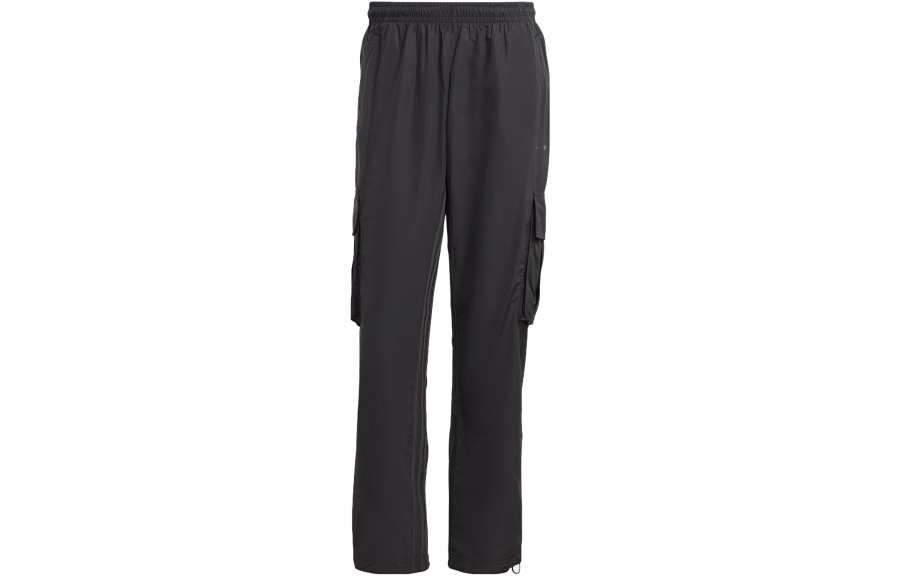 Adidas Originals Knitted Sweatpants Men's Black Moderate Straight Fit Pants