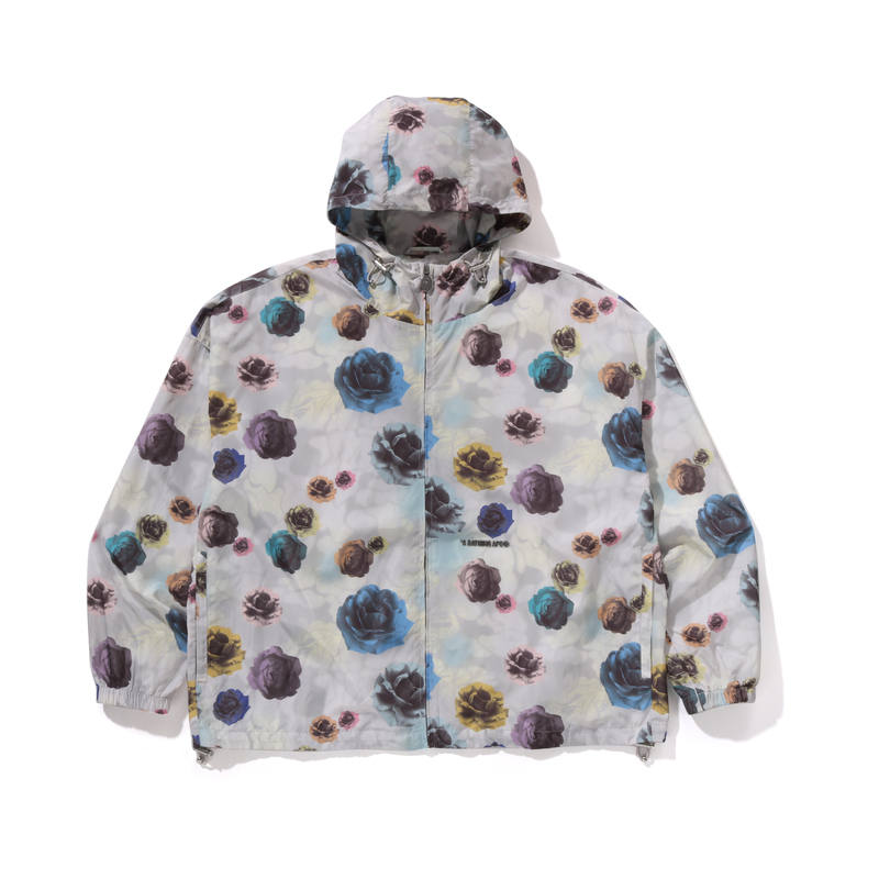 A BATHING APE A BATHING APE Floral Camo Nylon Hooded Jacket