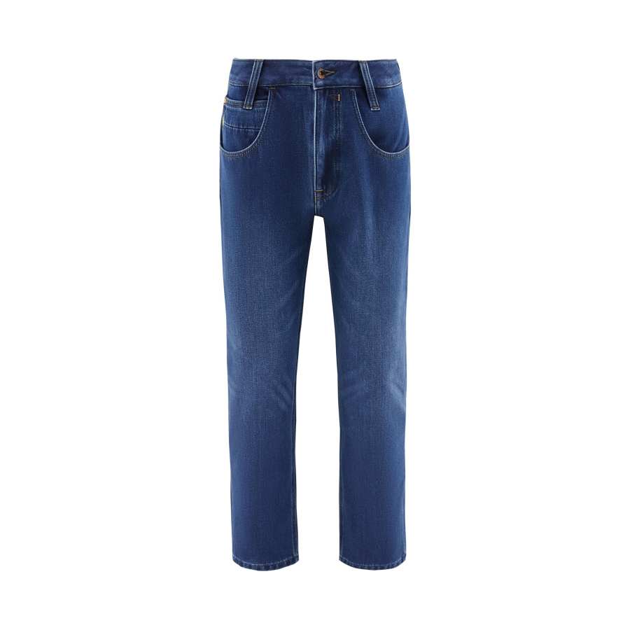 CAT Jeans Men's Indigo Thickened And Fleece Lined Straight Fit Pants