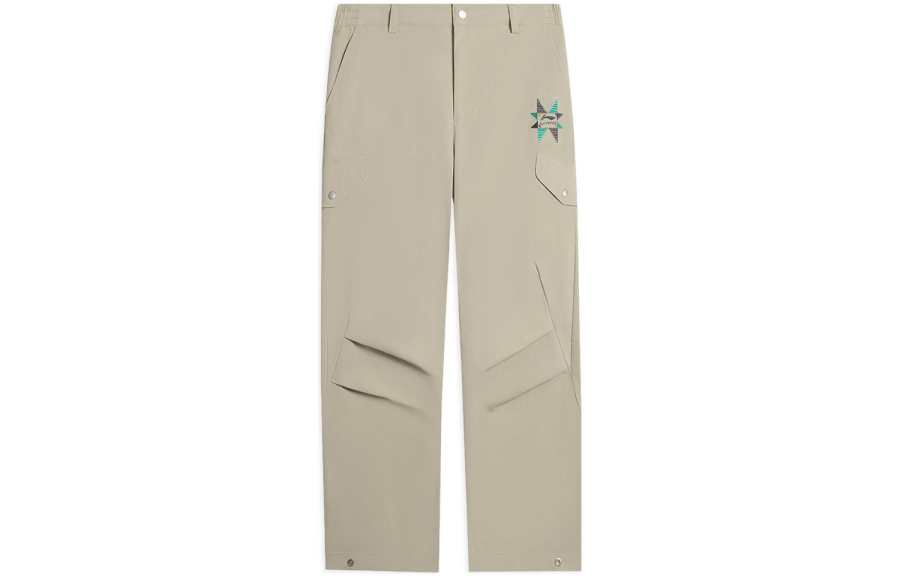 Li-Ning Li Ning Casual Pants Men's Khaki Moderate Straight Fit Pants