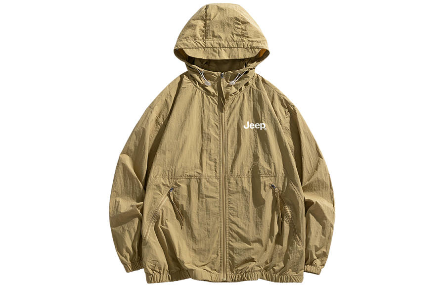 Jeep Trench Coats Unisex Hooded Thin