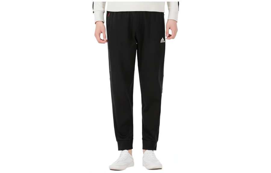 Adidas Adidas Knitted Sweatpants Men's Black Moderate Cuffed Pants