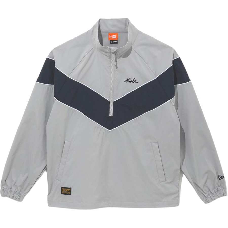 New Era Jackets Unisex Light Gray Stand Collar Moderate Other