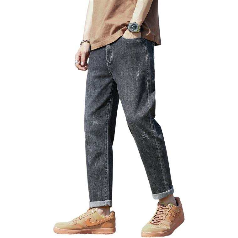 Tonlion Jeans Unisex Gray Moderate Slim Fit Pants