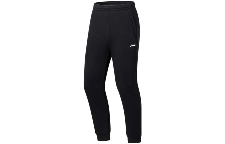 Li-Ning Li Ning Fitness Series Logo Print Fleece Lined Thermal Comfortable Knitted Sweatpants Men's