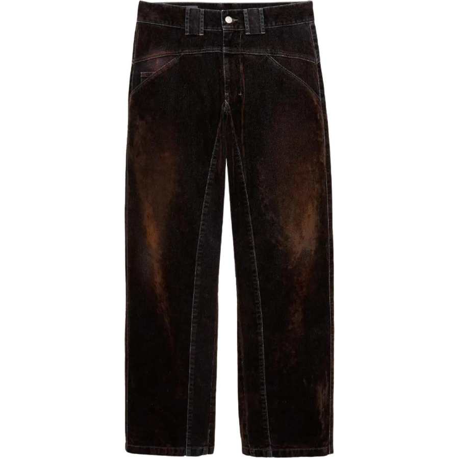ZARA Stefano Pilati Jeans Men's Brown Moderate Straight Fit Pants
