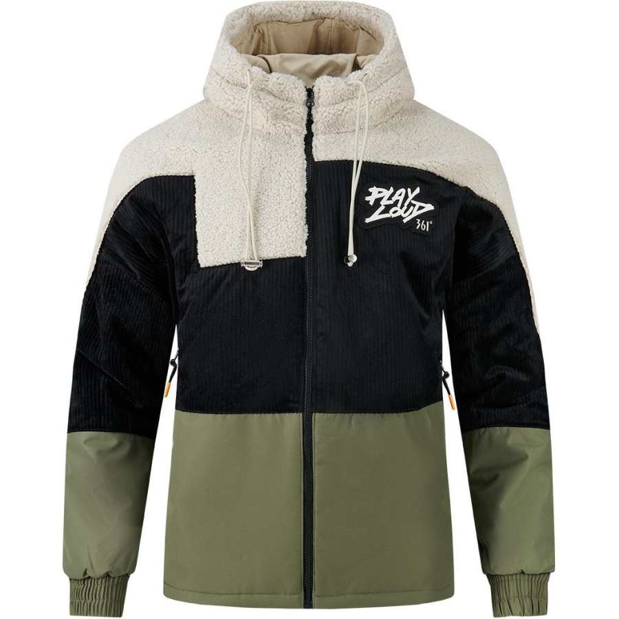 361° Basketball Collection Puffer Jacket Men's Light Beige Gray