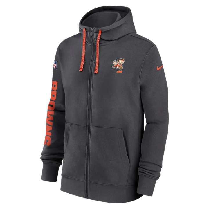 Nike Nike Cleveland Browns Sideline Team Issue Club Men's Nike Full Zip Hoodie