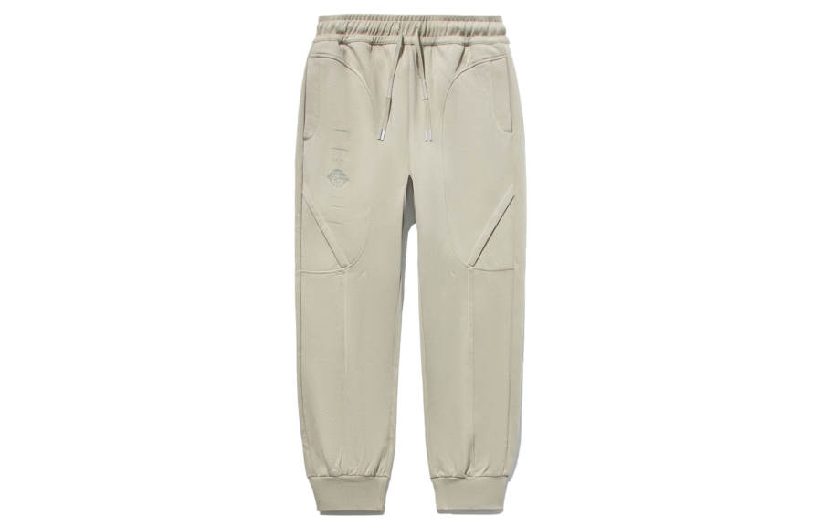 Li-Ning Li Ning Li Ning X Jackie Chan Knitted Sweatpants Men's Muted Grass Moderate Cuffed Pants