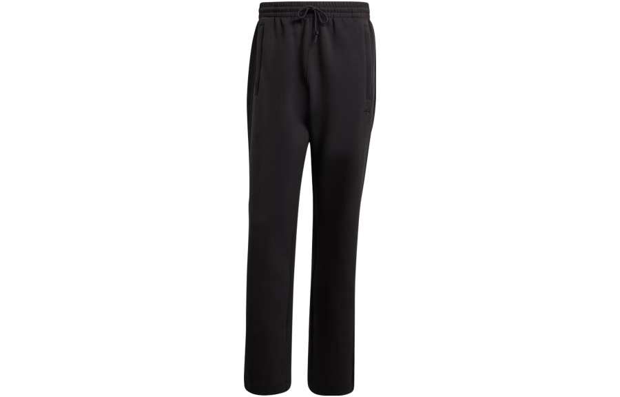 Adidas Originals Knitted Sweatpants Men's Black Moderate Straight Fit Pants