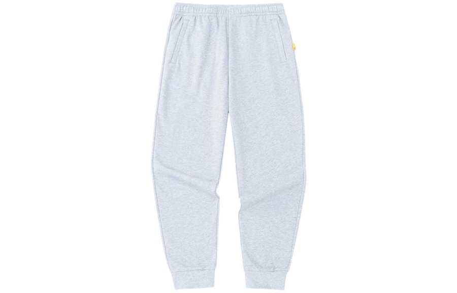 ANTA Basketball Collection Knitted Sweatpants Men's Gray Heather Gray Thickened Cuffed Pants