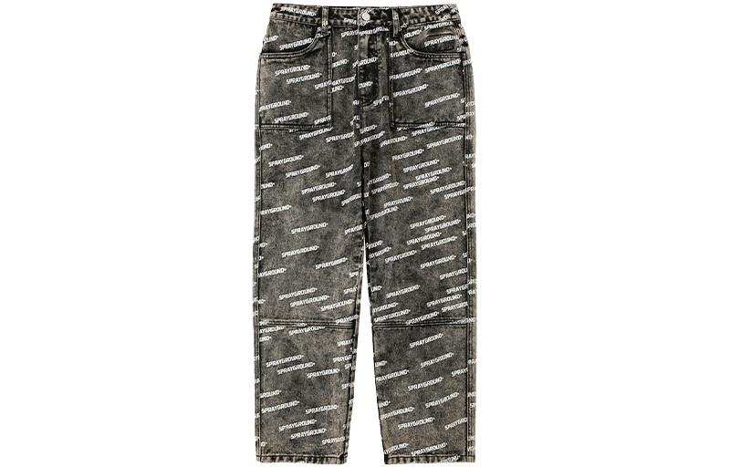 SPRAYGROUND Jeans Unisex Black Moderate Straight Fit Pants
