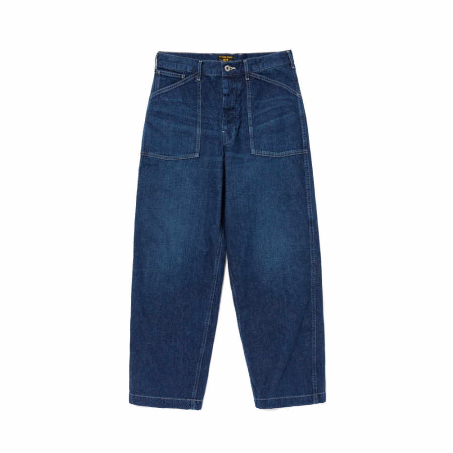 HUMAN MADE FW24 Jeans Unisex Cyan Moderate Straight Fit Pants