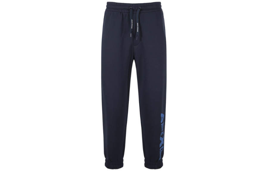 ARMANI EXCHANGE SS23 Knitted Sweatpants Men's Marine Blue