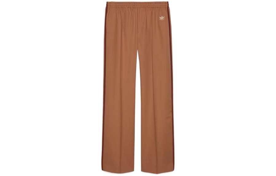 GUCCI x Adidas Originals Knitted Sweatpants Men's Brown