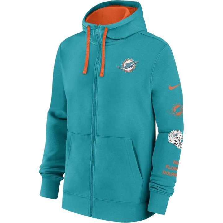 Nike Nike Miami Dolphins Club Men's Nike Nfl Full-Zip Hoodie
