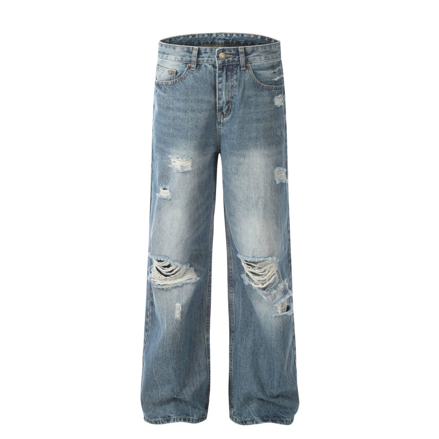 GBXM Jeans Unisex Blue Moderate Straight Fit Pants