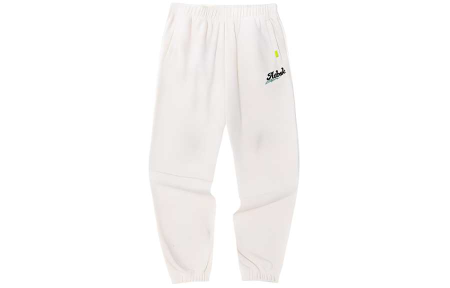 Anta Basketball Collection Knitted Sweatpants Unisex Duck Down White