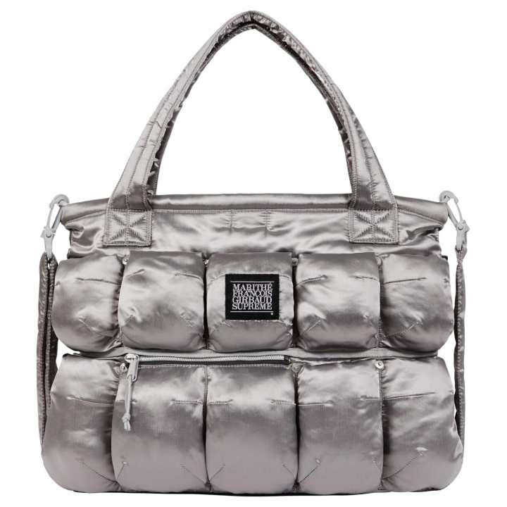 Supreme Supreme Polyester Tote Bag, Shopping Bag, Shoulder Bag, Handbag Women's Silver