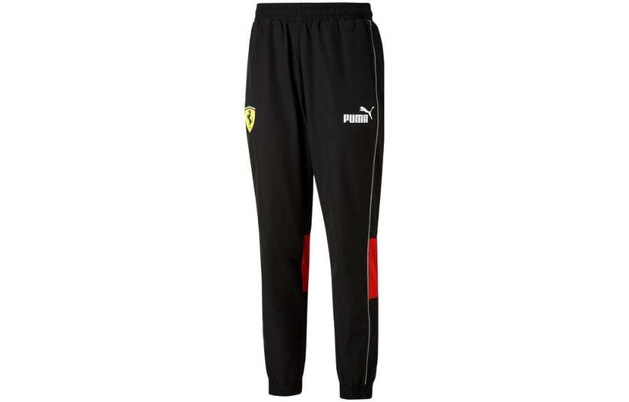 PUMA Knitted Sweatpants Unisex Black Moderate Cuffed Pants