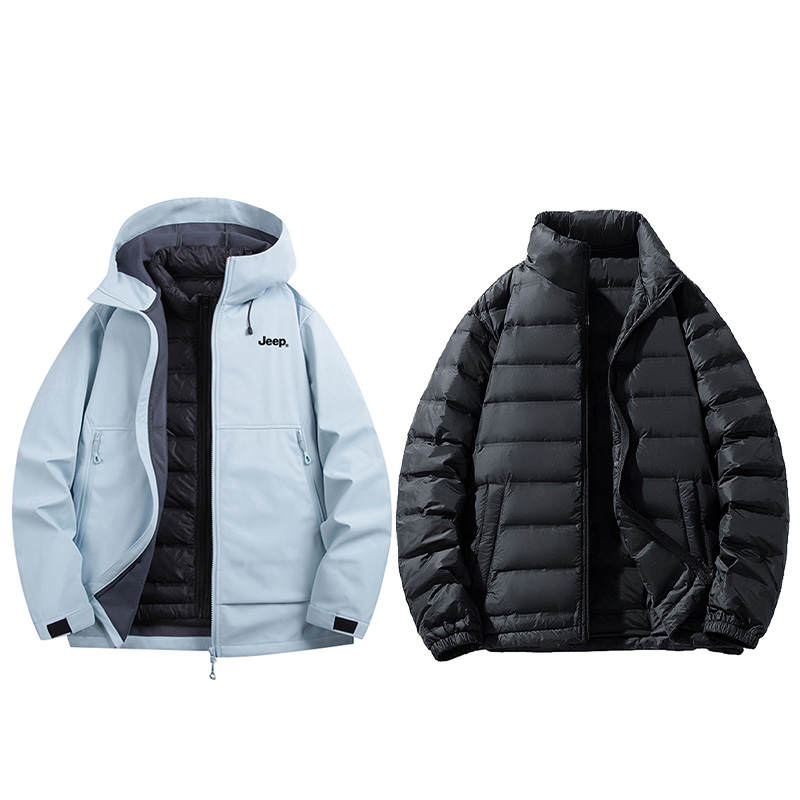 Jeep Down Jackets Unisex Hooded Thickened