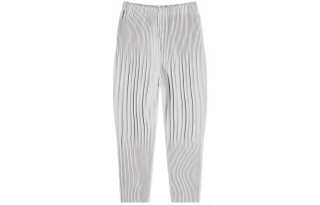Homme Plissé Issey Miyake SS22 Casual Pants Men's Light Gray