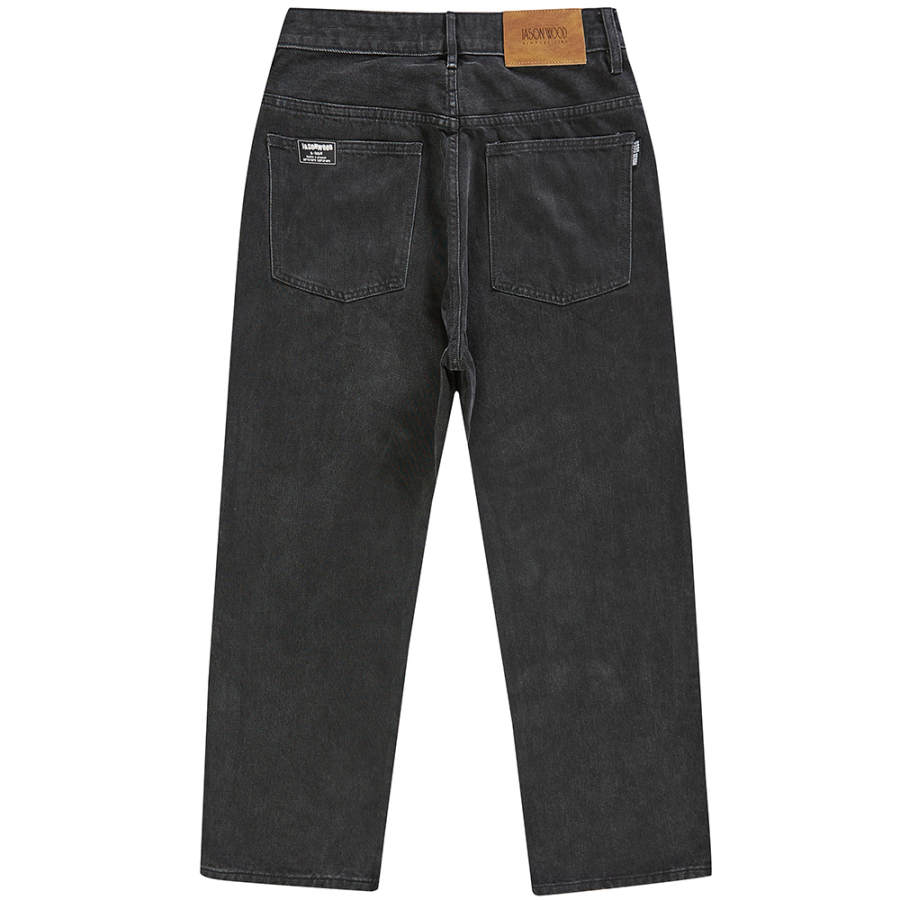 JASONWOOD Jeans Unisex Black Moderate Straight Fit Pants