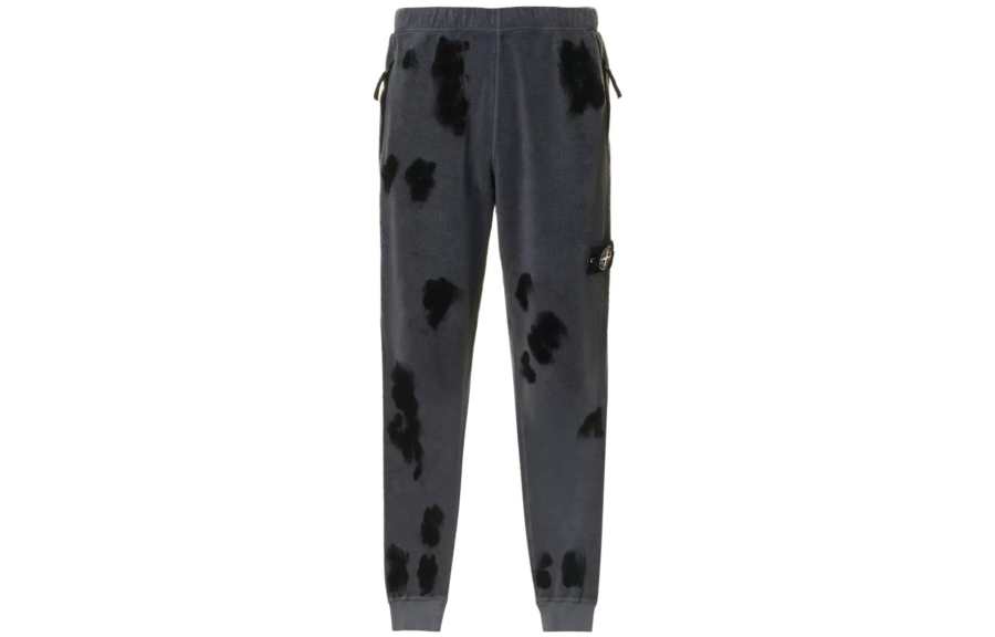 STONE ISLAND FW23 Loose Fit Cone Fleece Lined Knitted Sweatpants Men's Gray