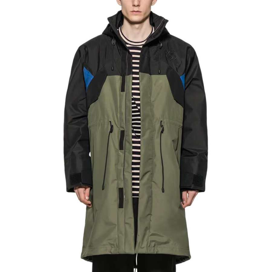 LOEWE Trench Coats Men's Green Hooded Moderate Other