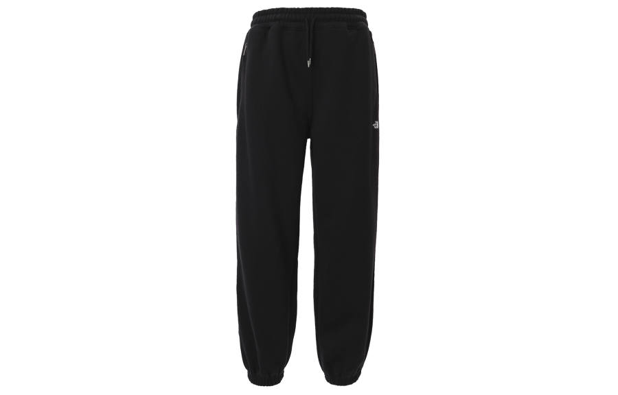 THE NORTH FACE Knitted Sweatpants Men's Black Moderate Cuffed Pants