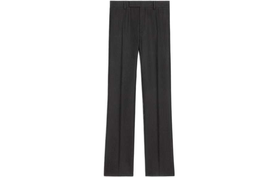 CELINE CELINE Flared Cropped Pants In Striped Flannel
