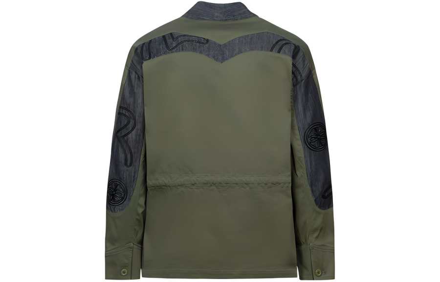 EVISU EVISU Jackets Men's Army Green V Neck Moderate Other
