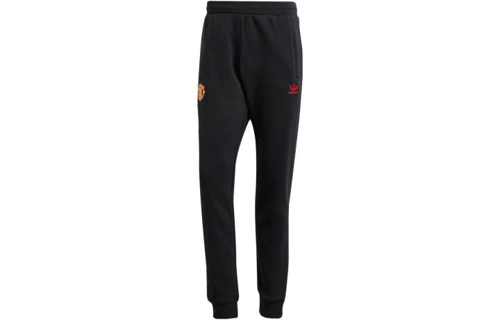 Adidas Adidas FW23 Manchester United Essentials Trefoil Pants Knitted Sweatpants Men's Black