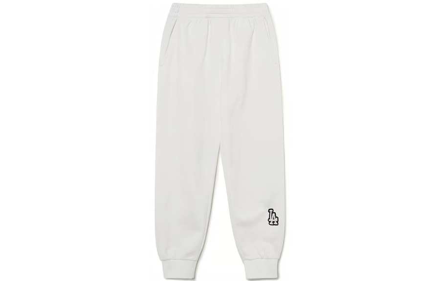 MLB MLB Los Angeles Dodgers Knitted Sweatpants Unisex White Moderate Cuffed Pants
