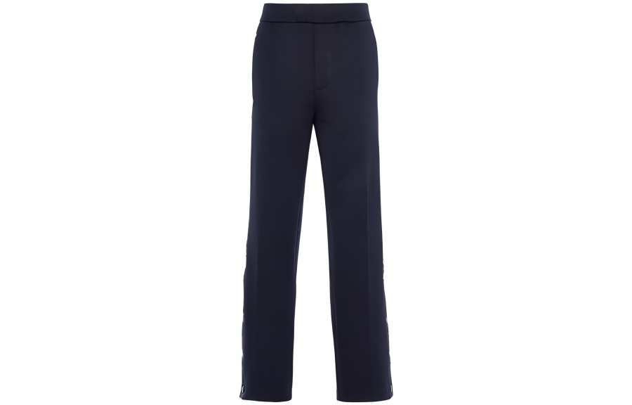 PRADA PRADA Casual Pants Men's Dark Blue Moderate Straight Fit Pants