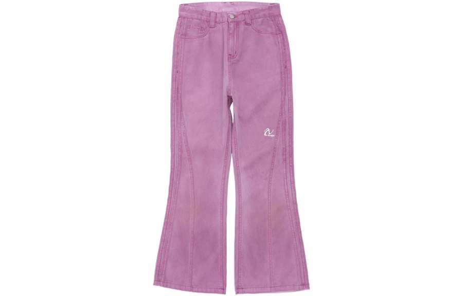 Nerdy Nerdy Jeans Unisex Pink Moderate Flared Pants