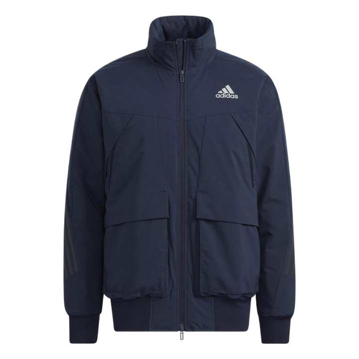 Adidas Adidas Trench Coats Men's Blue Stand Collar Thickened