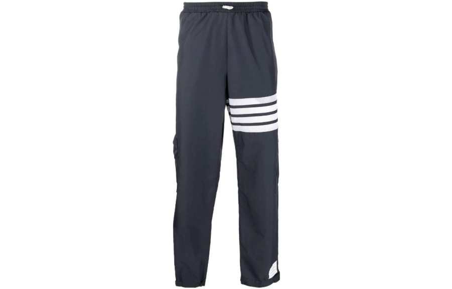 THOM BROWNE High Waist 4 Bar Striped Track Pants