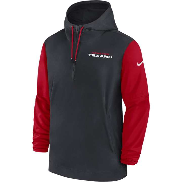 Nike Nike Houston Texans Sideline Pre Game Player Men's Nike Nfl 1/2 Zip Hooded Jacket